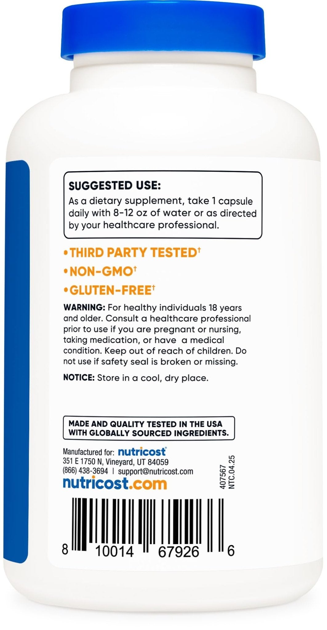 Nutricost Horny Goat Weed Extract (Epimedium) - 180 Capsules, 180 Servings, 600mg Per Capsule - dailyvitalstore