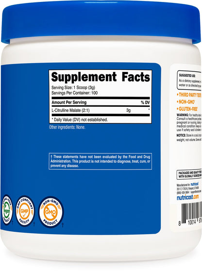 Nutricost L-Citrulline Malate (2:1) Powder (300 Grams) - dailyvitalstore