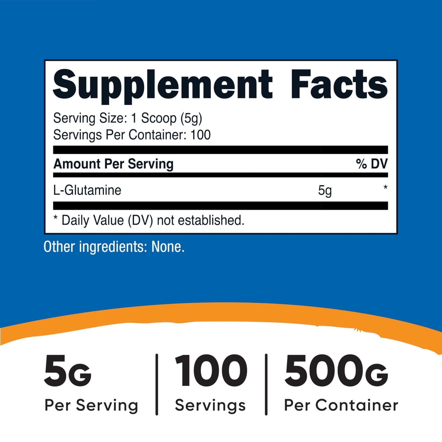Nutricost L-Glutamine Powder (500 Grams) Unflavored - Gluten Free & Non-GMO, 100 Servings - dailyvitalstore