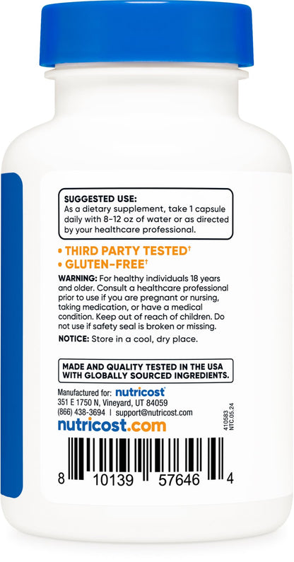 Nutricost Lithium Orotate (10mg) 120 Capsules - Vegan Lithium Supplement, GMO-Free, Gluten-Free - dailyvitalstore