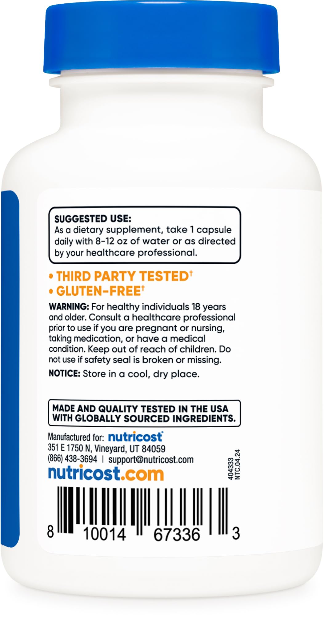 Nutricost Lithium Orotate 5mg, 120 Capsules - Veggie Caps, Non-GMO, Gluten Free - dailyvitalstore