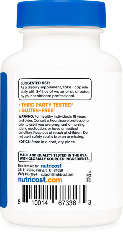 Nutricost Lithium Orotate 5mg, 120 Capsules - Veggie Caps, Non-GMO, Gluten Free - dailyvitalstore