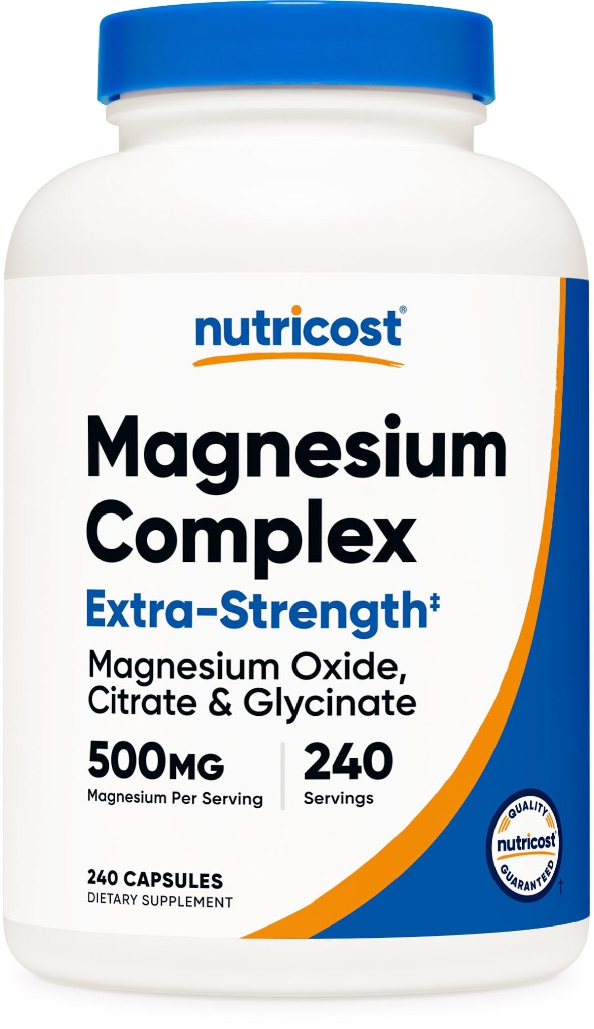 Nutricost Magnesium Complex 500mg, 240 Capsules - Magnesium Oxide, Citrate, and Glycinate - Gluten Free and Non-GMO - dailyvitalstore