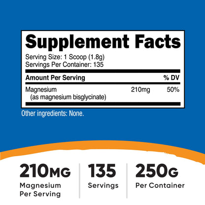 Nutricost Magnesium Glycinate Powder (250 Grams) (Unflavored) - dailyvitalstore