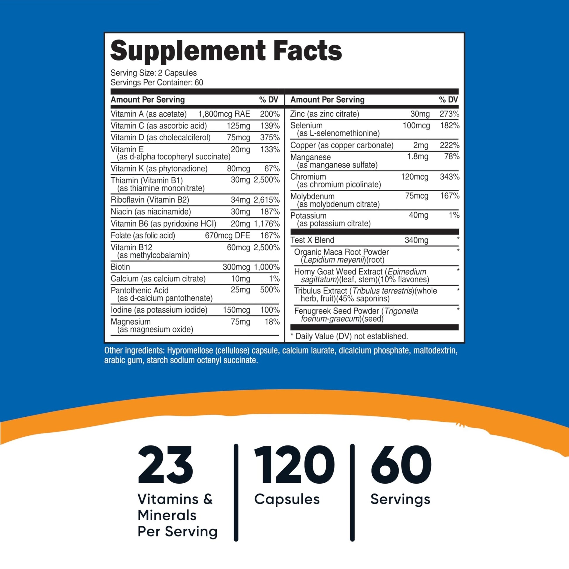 Nutricost Multivitamin for Men 120 Capsules - Vitamins and Minerals for The Healthy Man - dailyvitalstore