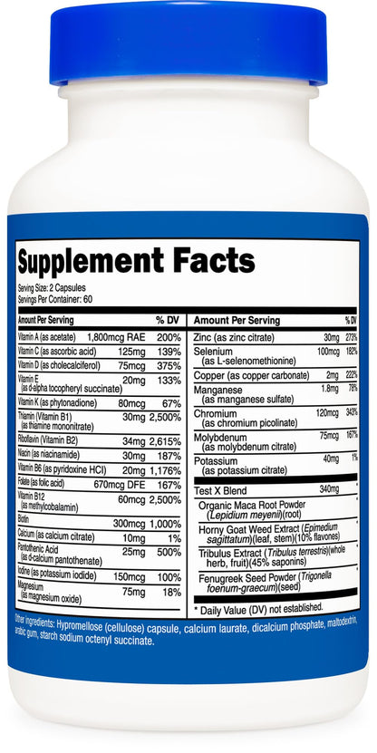 Nutricost Multivitamin for Men 120 Capsules - Vitamins and Minerals for The Healthy Man - dailyvitalstore