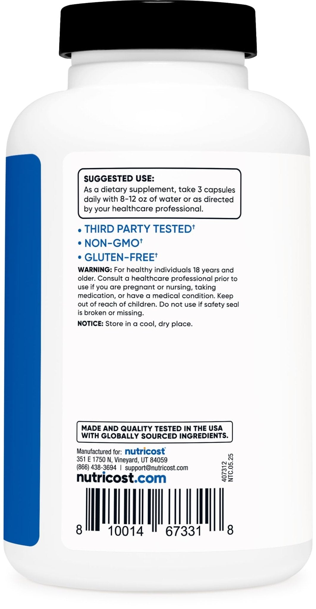 Nutricost Nitric Oxide Booster 2250mg, 180 Capsules - 750mg Per Casule, 60 Servings - Gluten Free and Non-GMO - dailyvitalstore