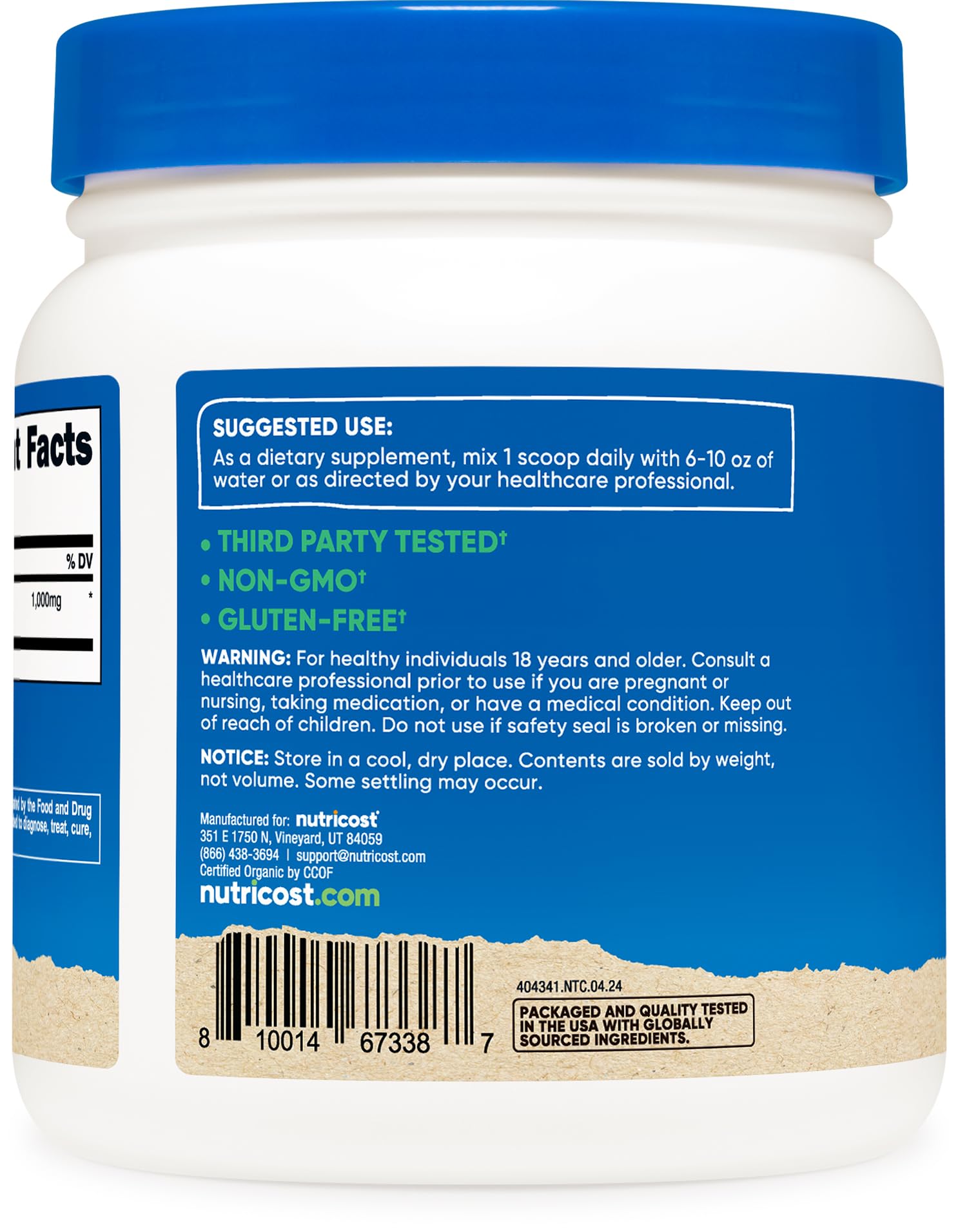 Nutricost Organic Irish Moss Powder (1 LB) - Gluten Free, Non-GMO, Vegetarian Friendly - dailyvitalstore