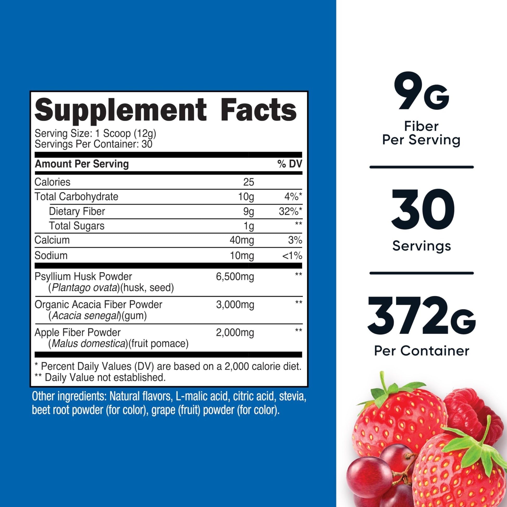 Nutricost Soluble Fiber (Berry Flavored) 30 Servings - Vegan, Non-GMO, Gluten Free - dailyvitalstore
