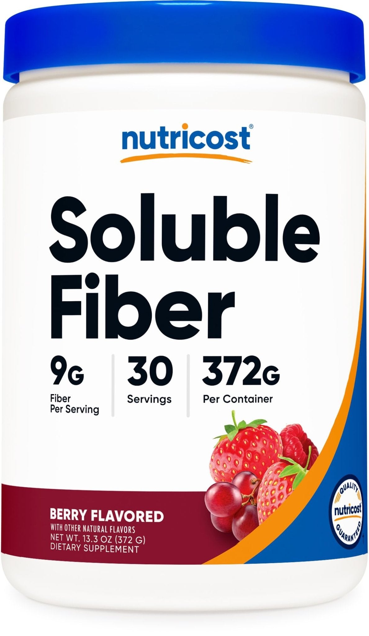 Nutricost Soluble Fiber (Berry Flavored) 30 Servings - Vegan, Non-GMO, Gluten Free - dailyvitalstore