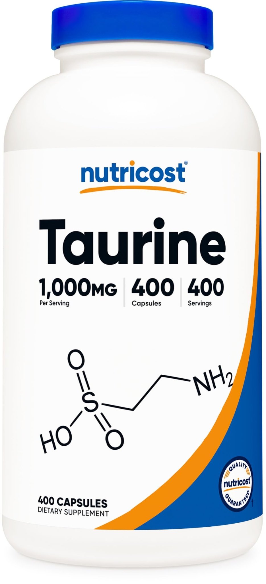 Nutricost Taurine 1000mg, 400 Capsules - dailyvitalstore