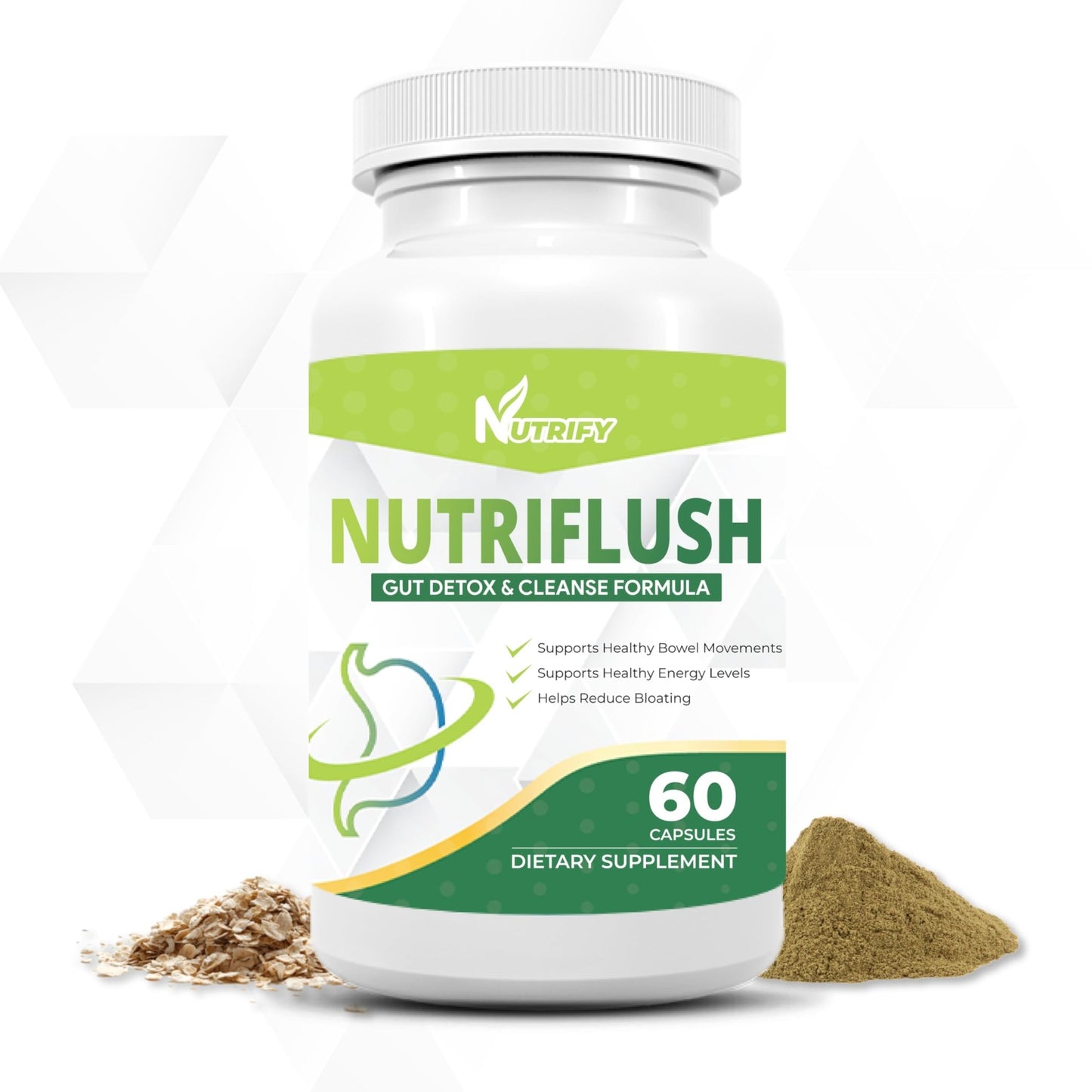 NutriFlush - Powerful Colon Support & Gut Cleanse Formula, High Absorption, GMO Free, Made in USA - dailyvitalstore