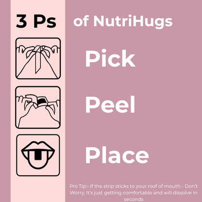 NutriHugs Daily Multivitamin Dissolving Strips - Vitamins A, B-Complex, C, D3 and K2 - 11 Essential Vitamins & Minerals - Vegan, Sugar-Free, Fast-Absorbing Oral Thin Film - Doctor-Founded - 30 Count - dailyvitalstore