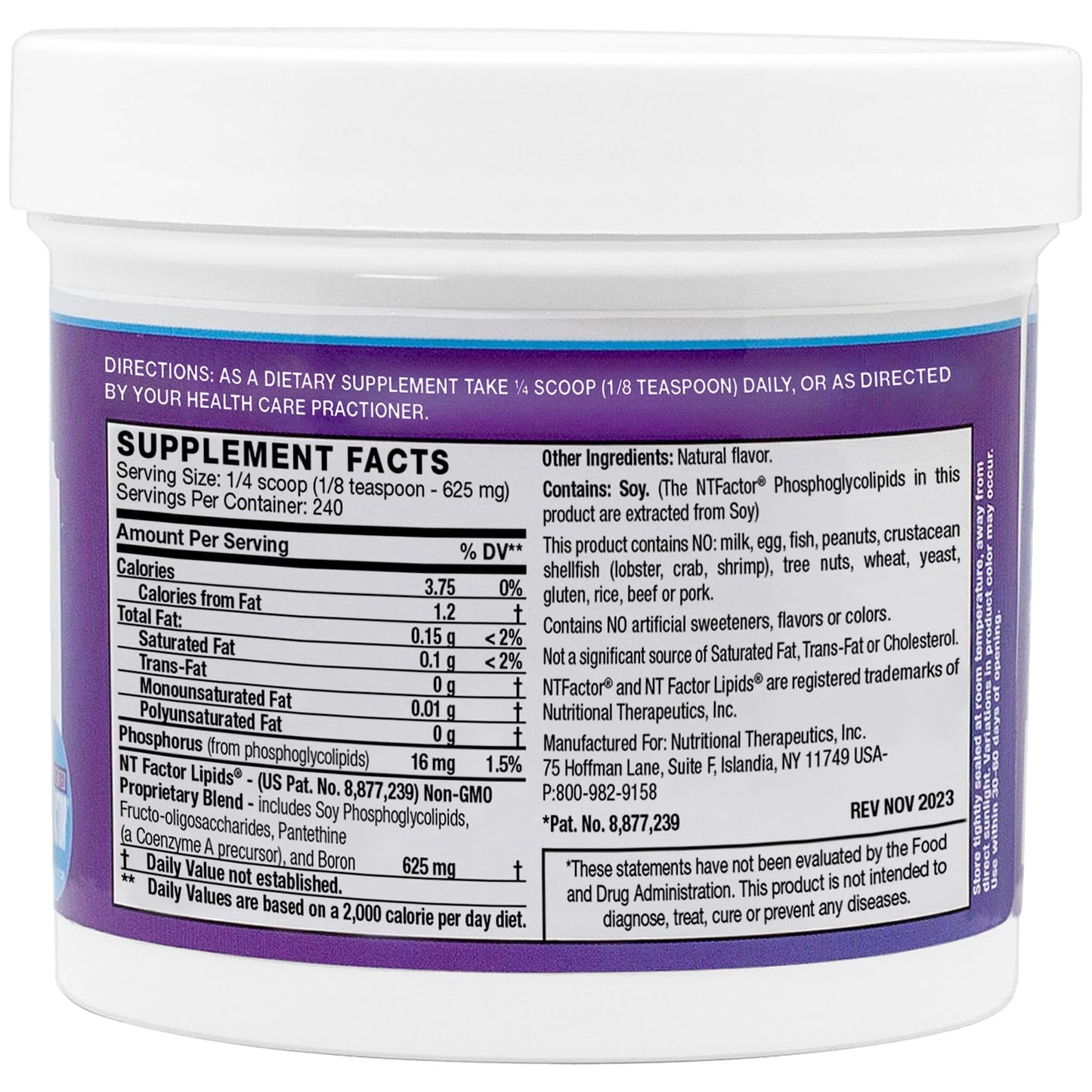 Nutritional Therapeutics NTFactor Lipids Powder, Aging & Cellular Support, 240 Servings - dailyvitalstore