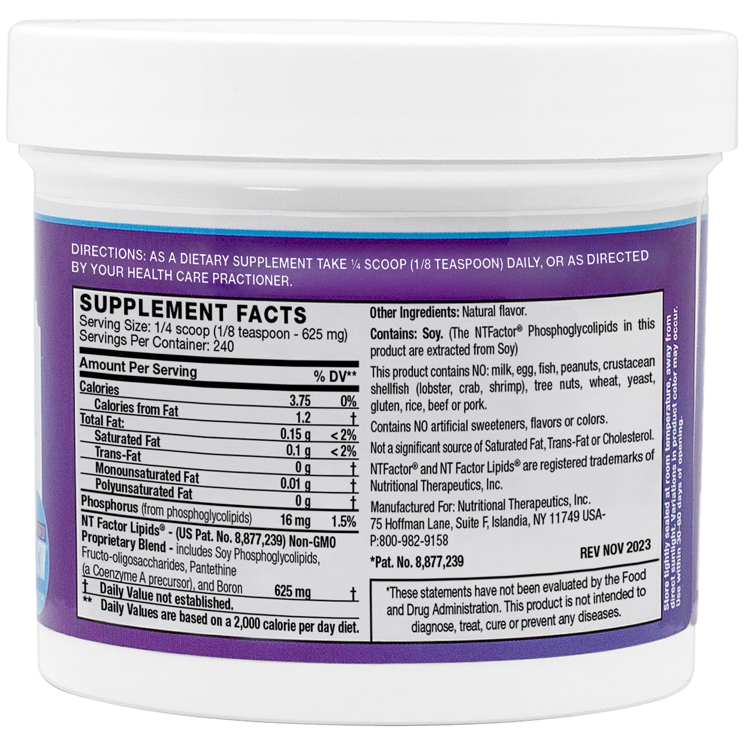 Nutritional Therapeutics NTFactor Lipids Powder, Aging & Cellular Support, 240 Servings - dailyvitalstore
