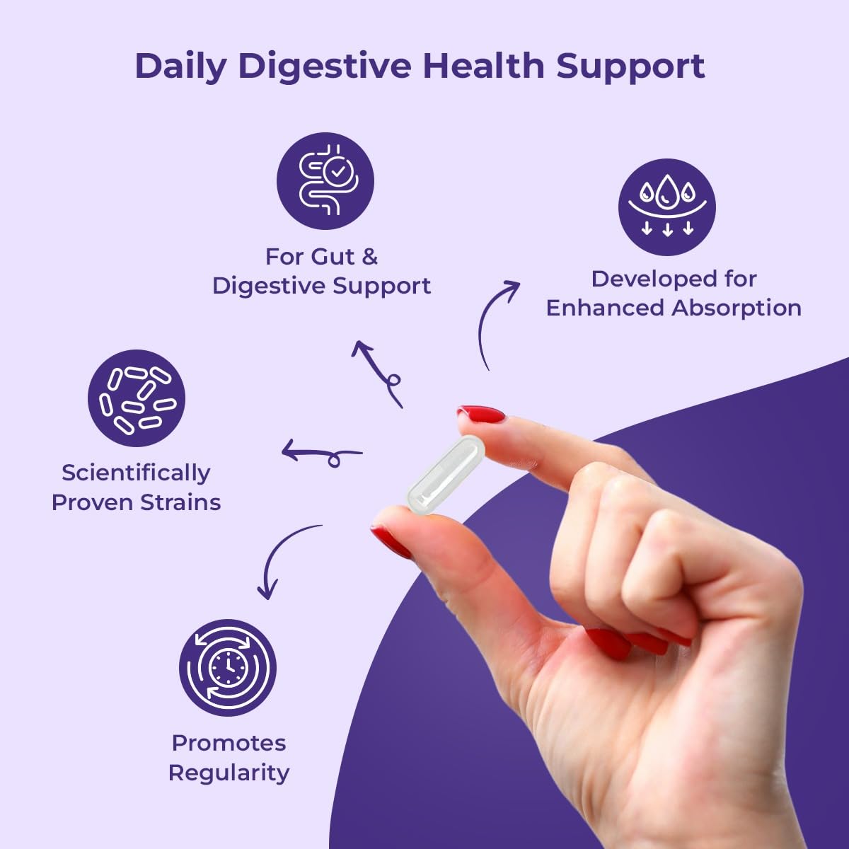 NutriZing Vegan Probiotics for Digestive Health - 30 Billion CFU & 16 strains - Bifidobacterium & Lactobacillus Probiotics for Men & Women - dailyvitalstore
