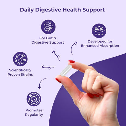 NutriZing Vegan Probiotics for Digestive Health - 30 Billion CFU & 16 strains - Bifidobacterium & Lactobacillus Probiotics for Men & Women - dailyvitalstore