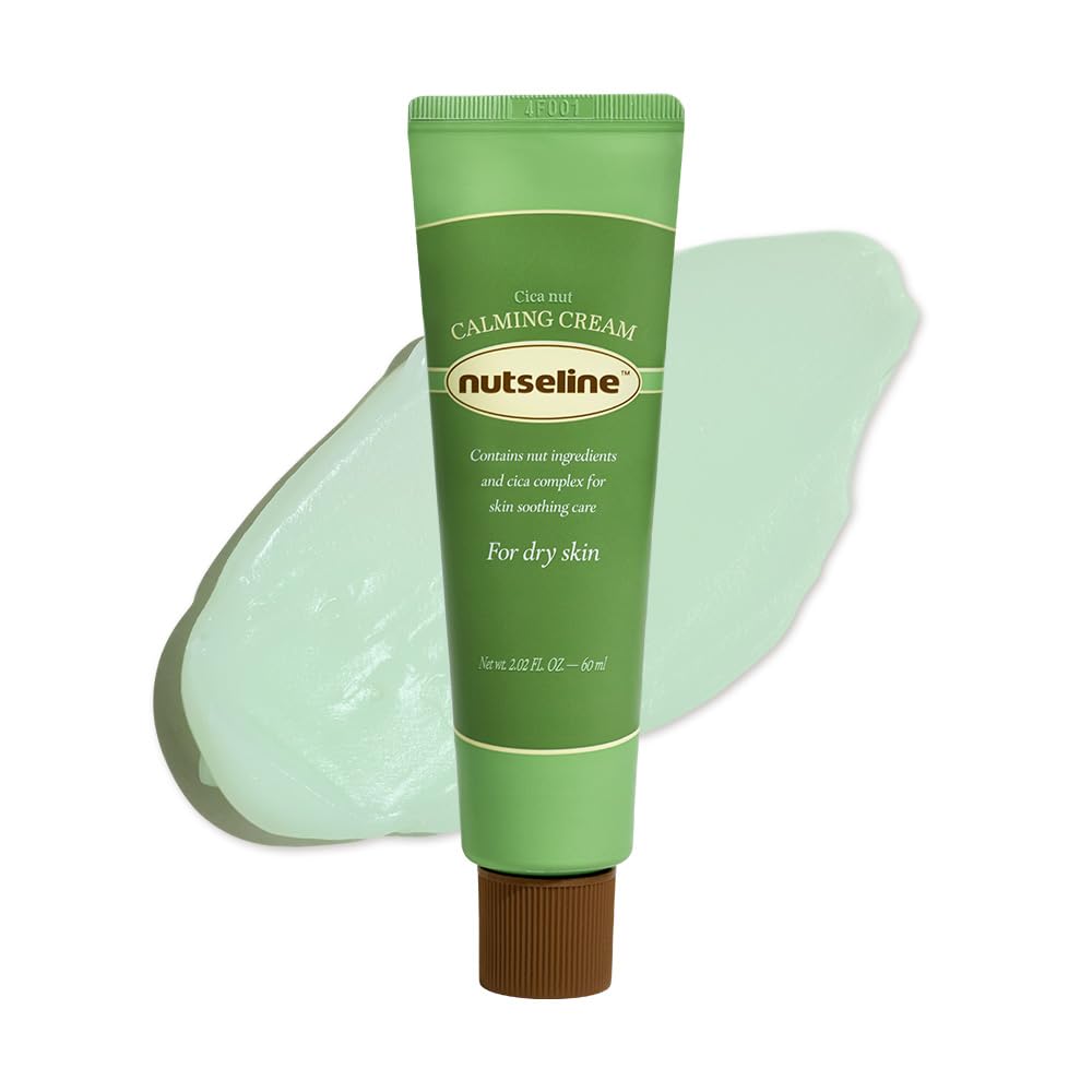 nutseline Cica Nut Calming Cream -Korean Skin Care 60ml – Moisturizing & Soothing Cooling Cream, Niacinamide 3%, Centella for Redness Relief, - dailyvitalstore