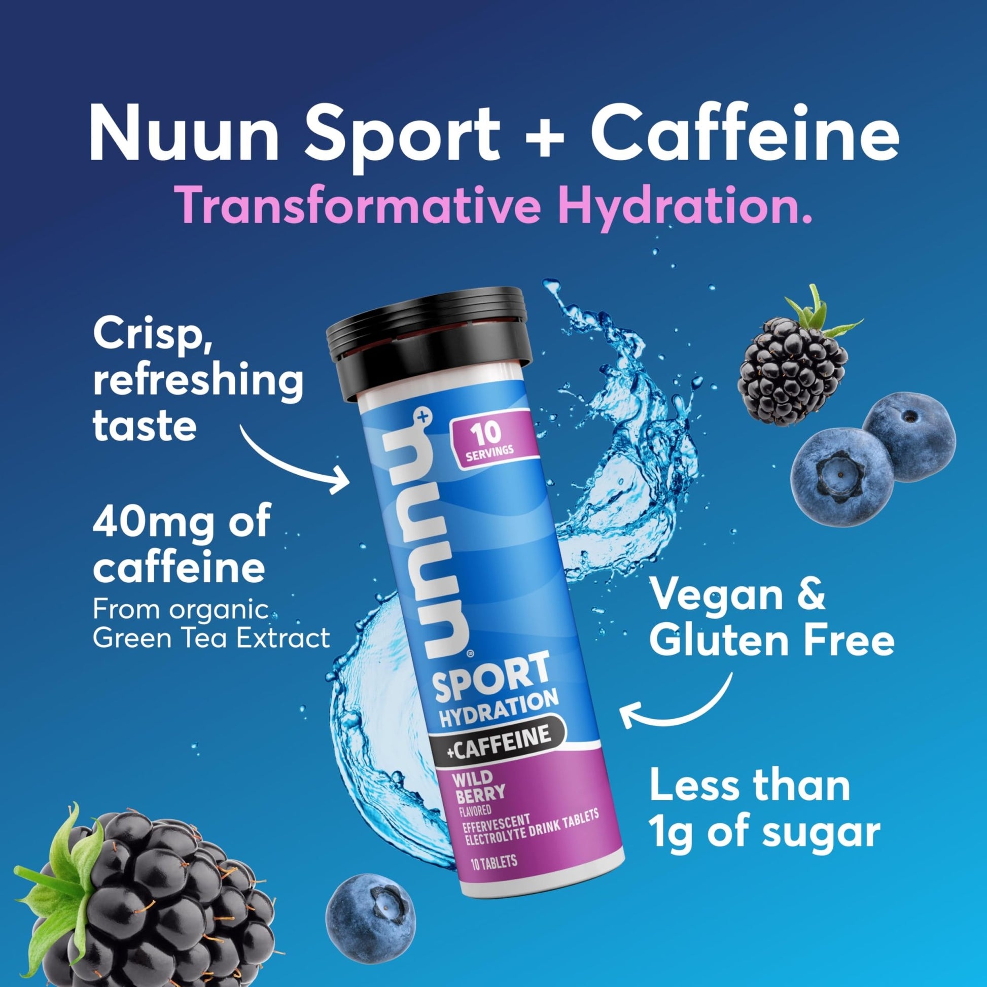 Nuun, Electrolyte Drink Tabs Energy Wild Berry, 8 Count, 1.9 Ounce - dailyvitalstore
