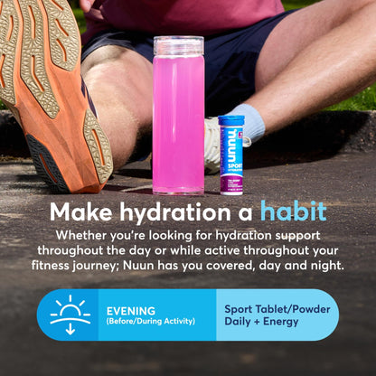 Nuun, Electrolyte Drink Tabs Energy Wild Berry, 8 Count, 1.9 Ounce - dailyvitalstore