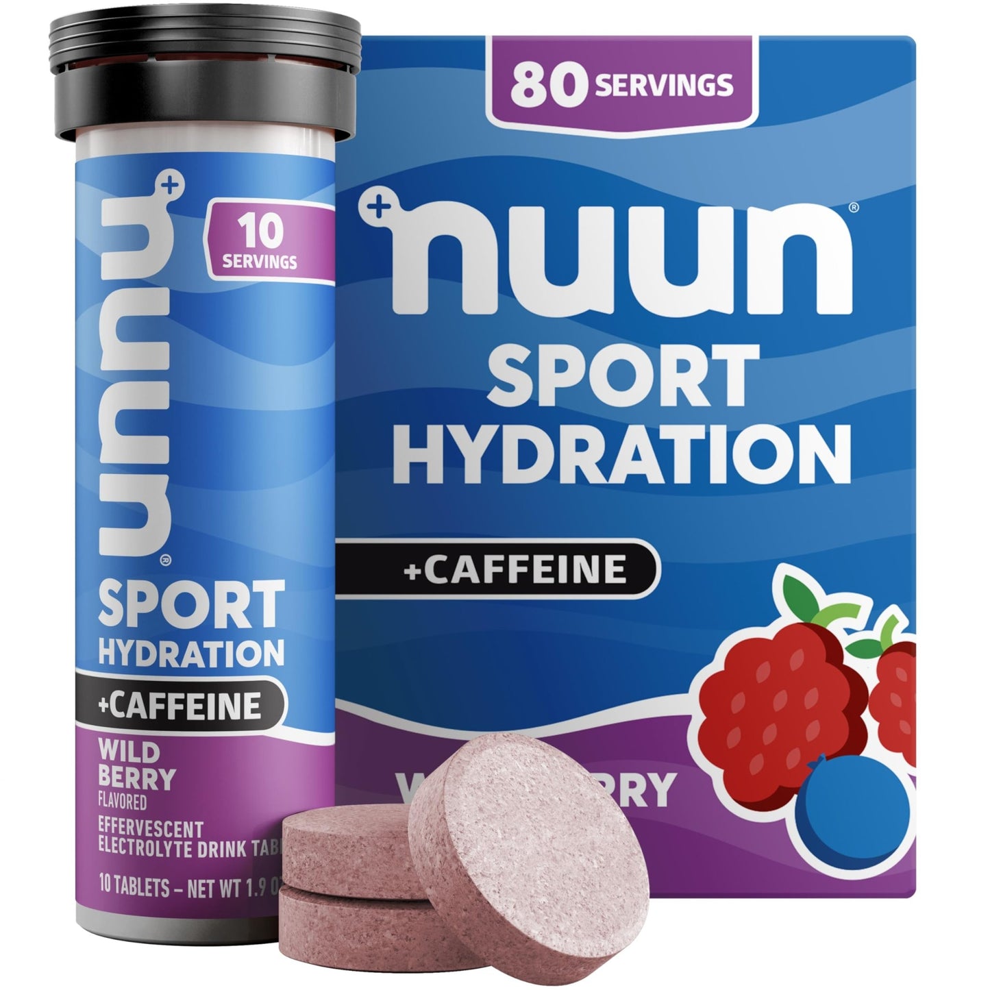 Nuun, Electrolyte Drink Tabs Energy Wild Berry, 8 Count, 1.9 Ounce - dailyvitalstore