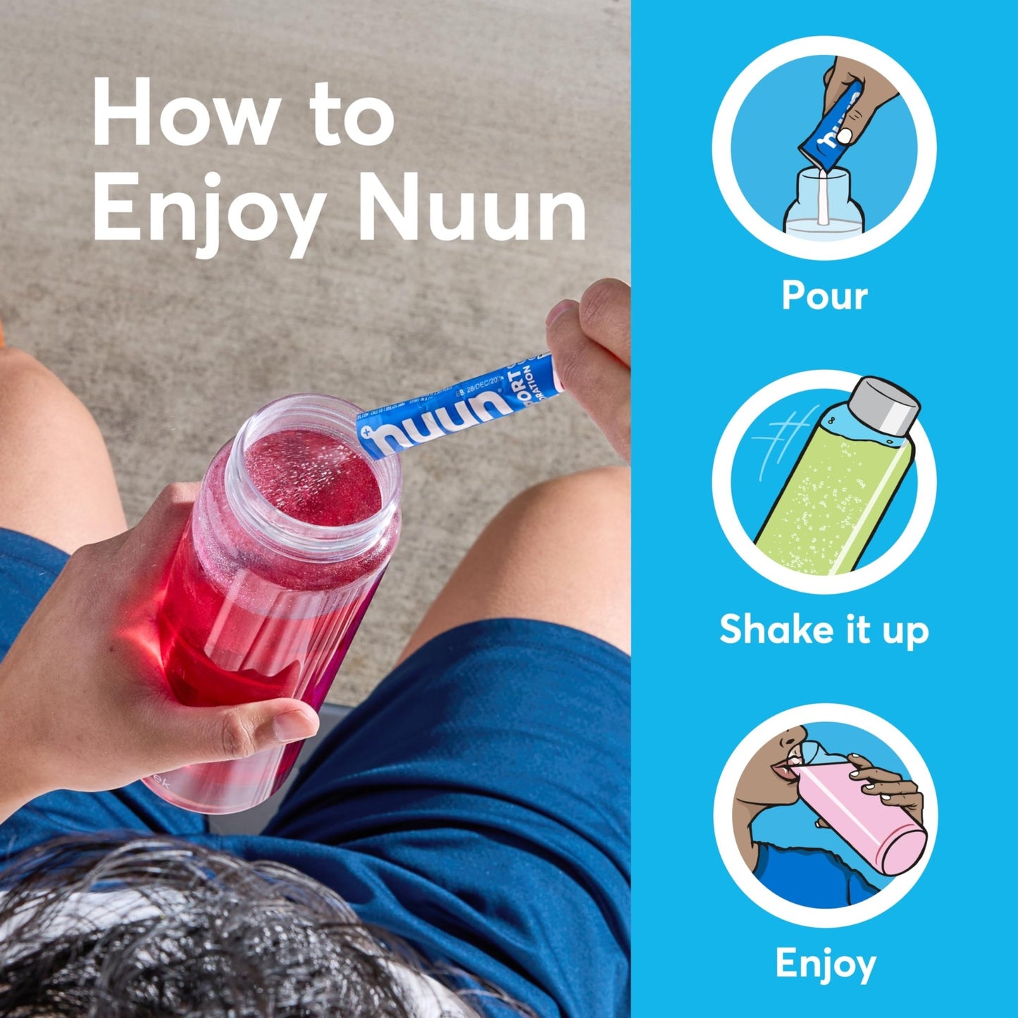Nuun Sport Electrolyte Powder Packets with Magnesium, Calcium, Potassium, Chloride, and Sodium, Hydration Packets for On-the-Go, Pink Lemonade Flavor, Gluten Free & Vegan, - dailyvitalstore