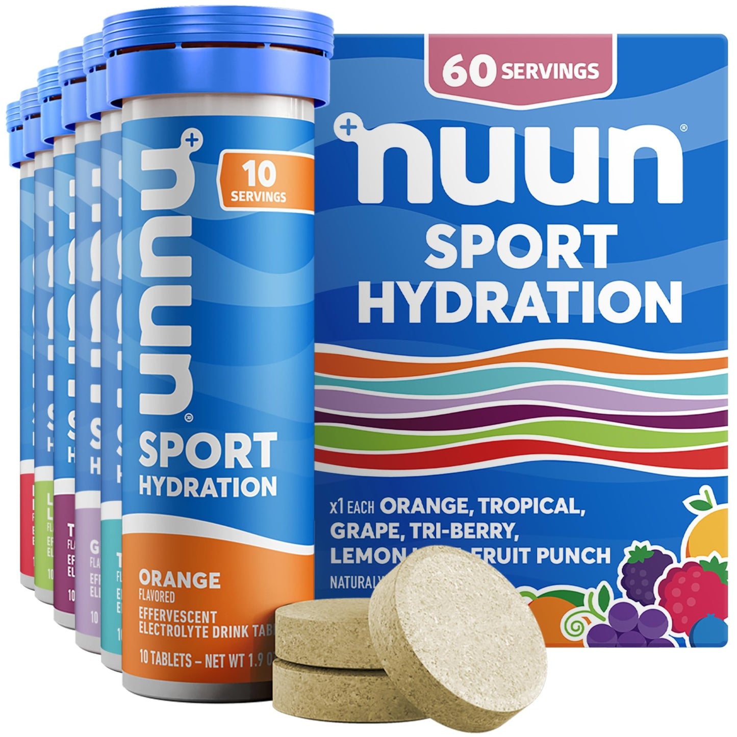 Nuun Sport Electrolyte Tablets with Magnesium, Calcium, Potassium, Chloride & Sodium, Gluten Free & Vegan, - dailyvitalstore