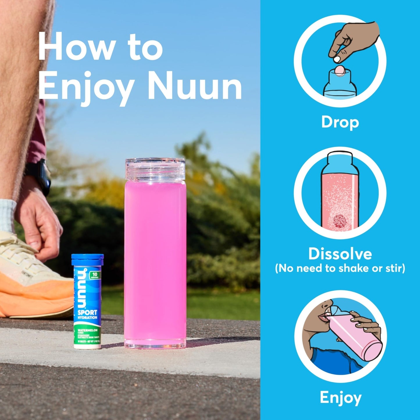 Nuun Sport Electrolyte Tablets with Magnesium, Calcium, Potassium, Chloride & Sodium, Gluten Free & Vegan, Mixed Flavor, 4 Pack (40 Servings Total) - dailyvitalstore