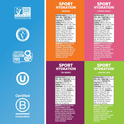 Nuun Sport Electrolyte Tablets with Magnesium, Calcium, Potassium, Chloride & Sodium, Gluten Free & Vegan, Mixed Flavors, 4 Pack (40 Servings Total) - dailyvitalstore