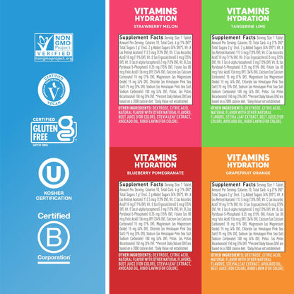 Nuun Vitamins Electrolyte Tablets with Vitamin D, C, E, A, & B6, Folic Acid, Magnesium & 4 Other Essential Electrolytes, Gluten Free & Vegan - dailyvitalstore