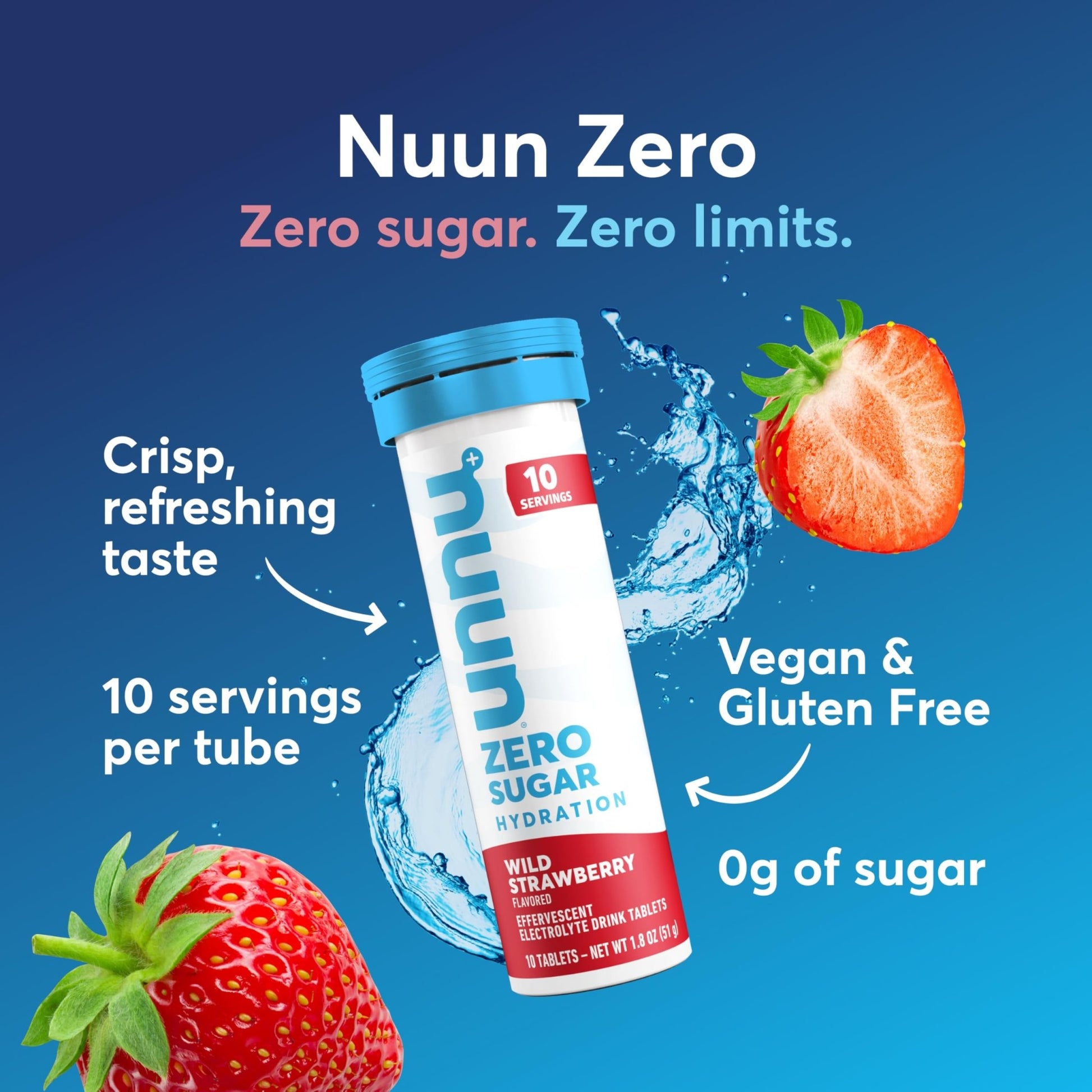 Nuun Zero Sugar Hydration Electrolyte Tablets - Magnesium, Calcium, Potassium, Chloride & Sodium, Light & Delicious Fruit Flavors, No Sugar, Gluten Free, Vegan - dailyvitalstore