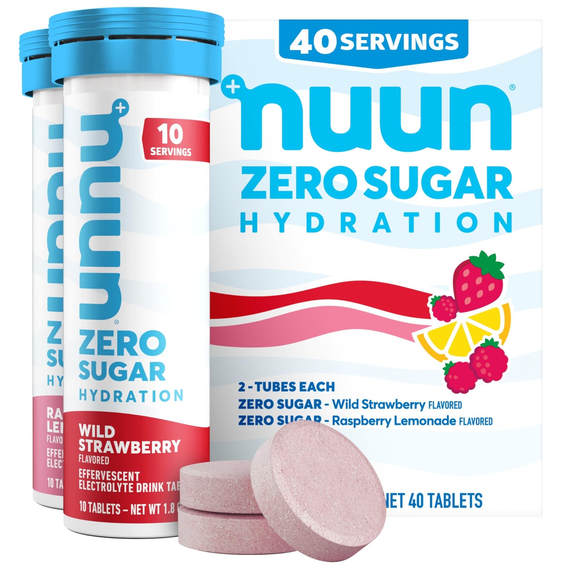 Nuun Zero Sugar Hydration Electrolyte Tablets - Magnesium, Calcium, Potassium, Chloride & Sodium, Light & Delicious Fruit Flavors, No Sugar, Gluten Free, Vegan - dailyvitalstore