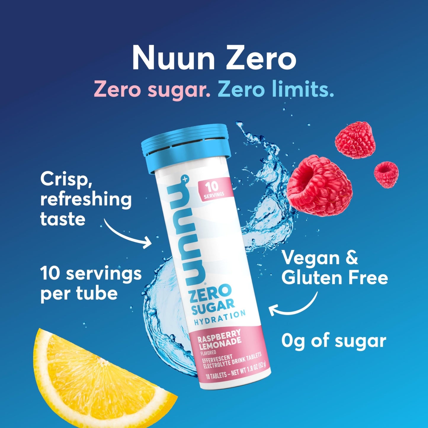 Nuun Zero Sugar Hydration Electrolyte Tablets - Sodium, Potassium, Chloride, Calcium, Magnesium, Light & Delicious Fruit Flavors, No Sugar, Gluten Free, Vegan, - dailyvitalstore
