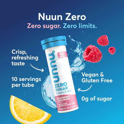 Nuun Zero Sugar Hydration Electrolyte Tablets - Sodium, Potassium, Chloride, Calcium, Magnesium, Light & Delicious Fruit Flavors, No Sugar, Gluten Free, Vegan, - dailyvitalstore