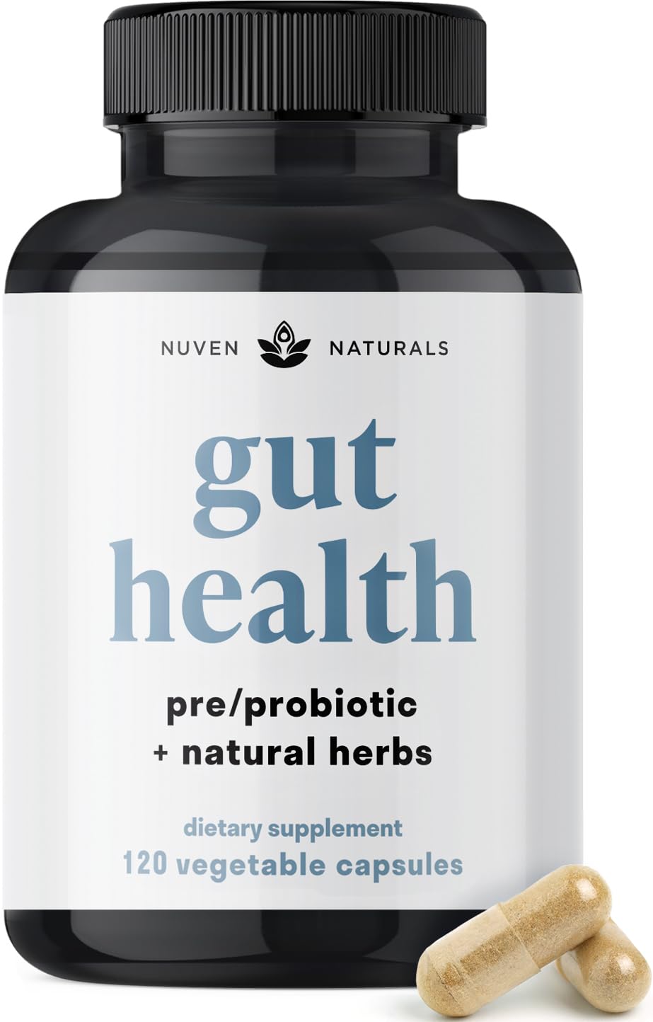 Nuven Naturals All-in-One Gut Health w/Probiotics, Prebiotics, Digestion-Supporting Herbs - dailyvitalstore