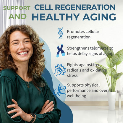 NuVi Global Stemforte Plus Stem Cell and Telomere Supplements – Cell Regeneration, Cell Growth & Telomere Support for Healthy Aging & Cellular Health – 90 Capsules for Men & Women - dailyvitalstore