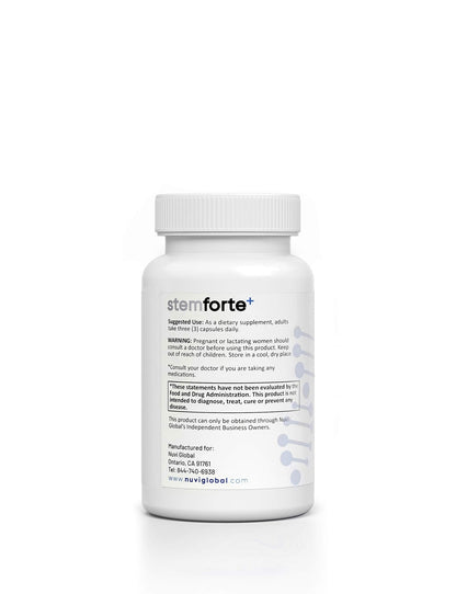 NuVi Global Stemforte Plus Stem Cell and Telomere Supplements – Cell Regeneration, Cell Growth & Telomere Support for Healthy Aging & Cellular Health – 90 Capsules for Men & Women - dailyvitalstore