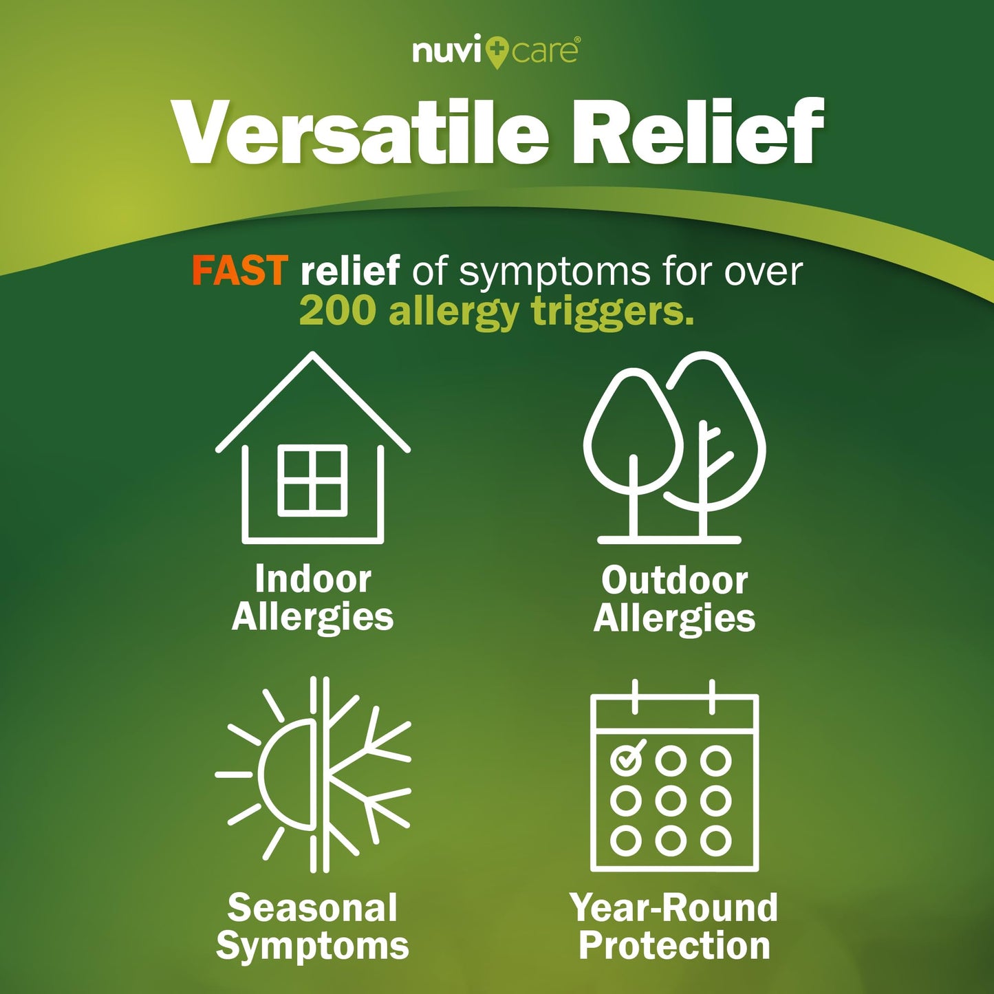 Nuvicare 24-Hour Allergy Medicine - Cetirizine Hydrochloride 10mg Tablets - Compare to the Active Ingredient in Zyrtec Antihistamine Meds - Generic Allergy Pills for All Day Allergy Relief (100 Count) - dailyvitalstore