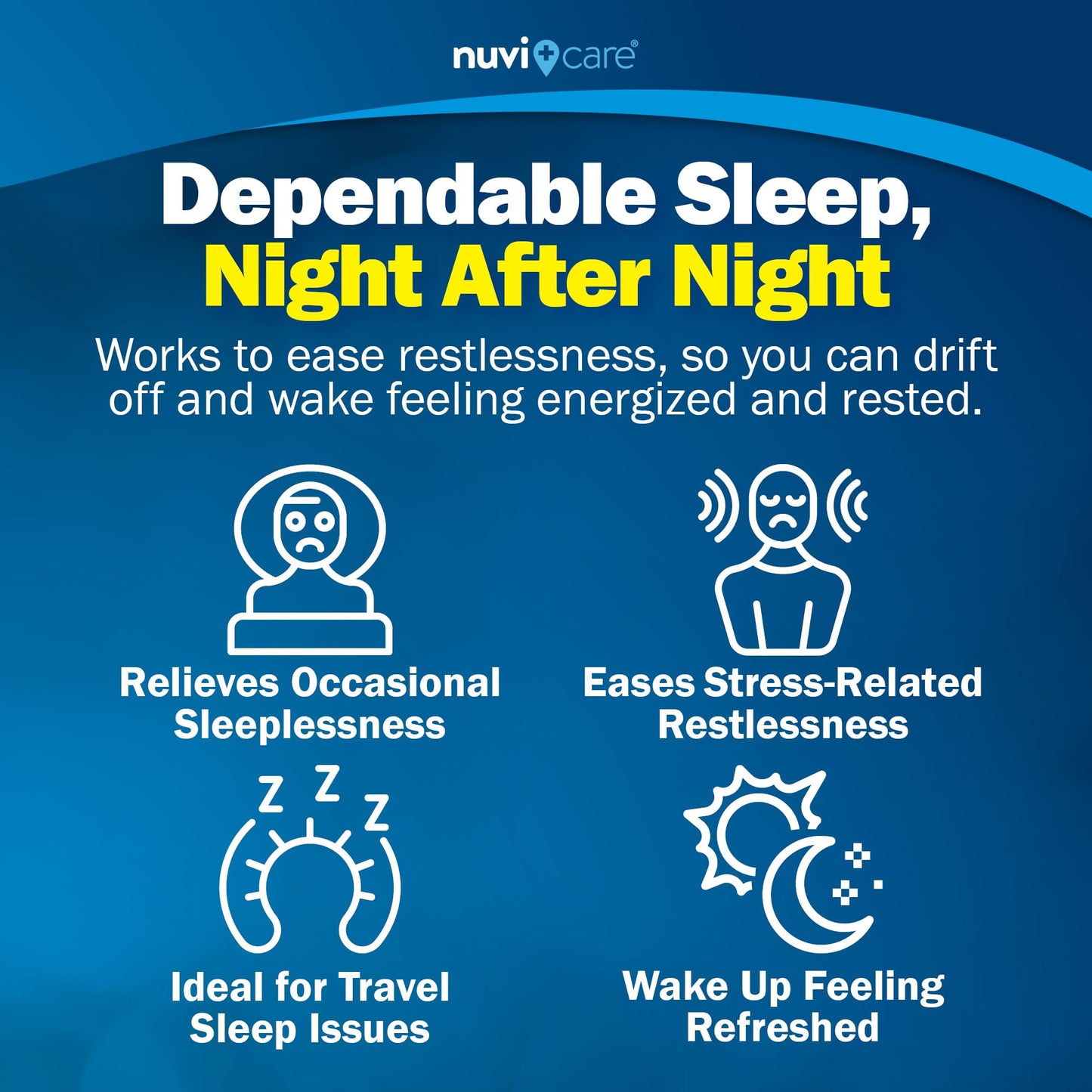 NUVICARE Maximum Strength SleepAid Soft Gels - Nighttime Sleep Aid with Diphenhydramine HCl 50mg - Non Habit Forming Sleeping Pills for Adults - Extra Strong OTC Sleep Aids for Adults (100 Count) - dailyvitalstore
