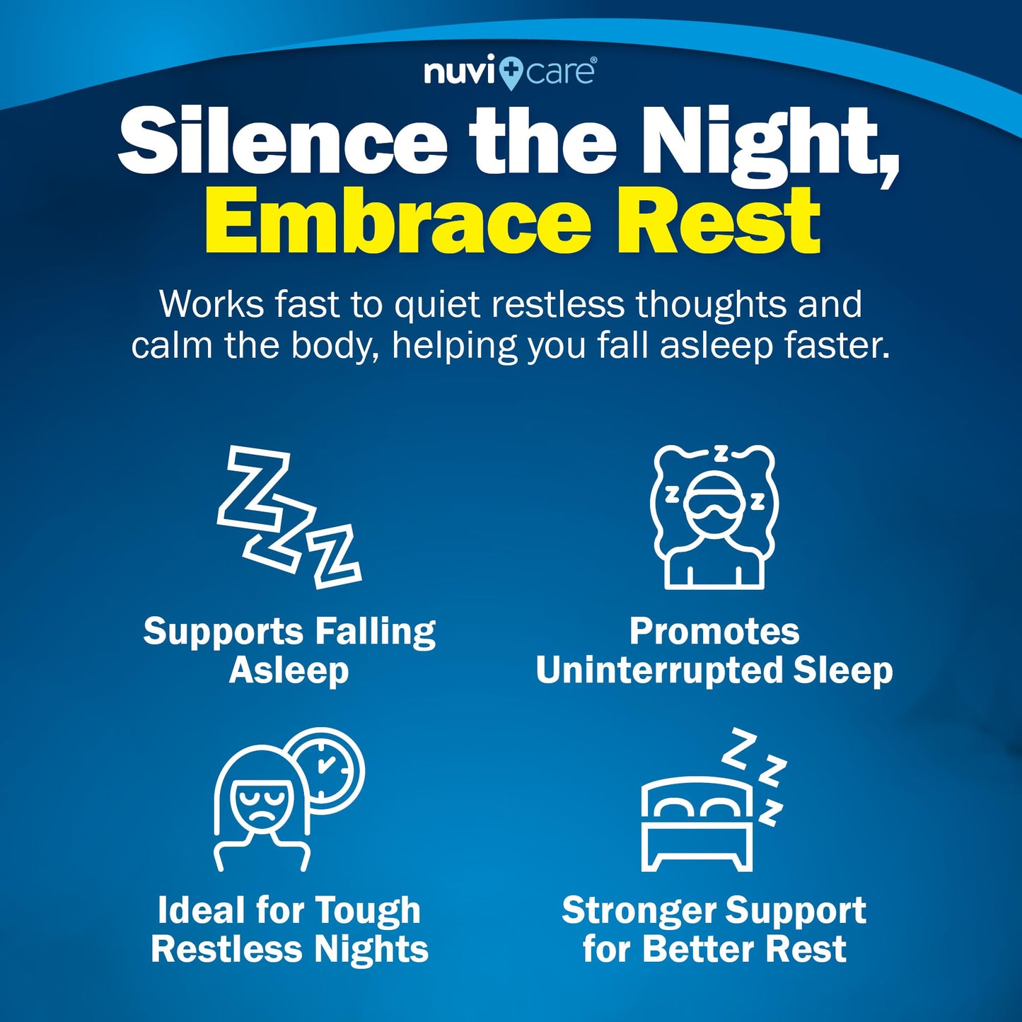 NUVICARE Maximum Strength SleepAid Soft Gels - Nighttime Sleep Aid with Diphenhydramine HCl 50mg - Non Habit Forming Sleeping Pills for Adults - Extra Strong OTC Sleep Aids for Adults (100 Count) - dailyvitalstore