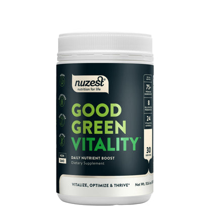 Nuzest Greens Powder Good Green Vitality – Vitamins, Minerals & Superfoods – Vegan Multivitamin Supplement (300g) - dailyvitalstore