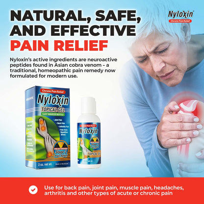 Nyloxin Easy Squeeze Bottle Arthritis Pain Relief Gel, Back Pain Relief, Neuropathy Pain Relief, Nerve Pain Relief, Knee Pain Relief, Foot Pain Relief, Muscle Pain Relief, Joint Pain Relief (2 oz) - dailyvitalstore