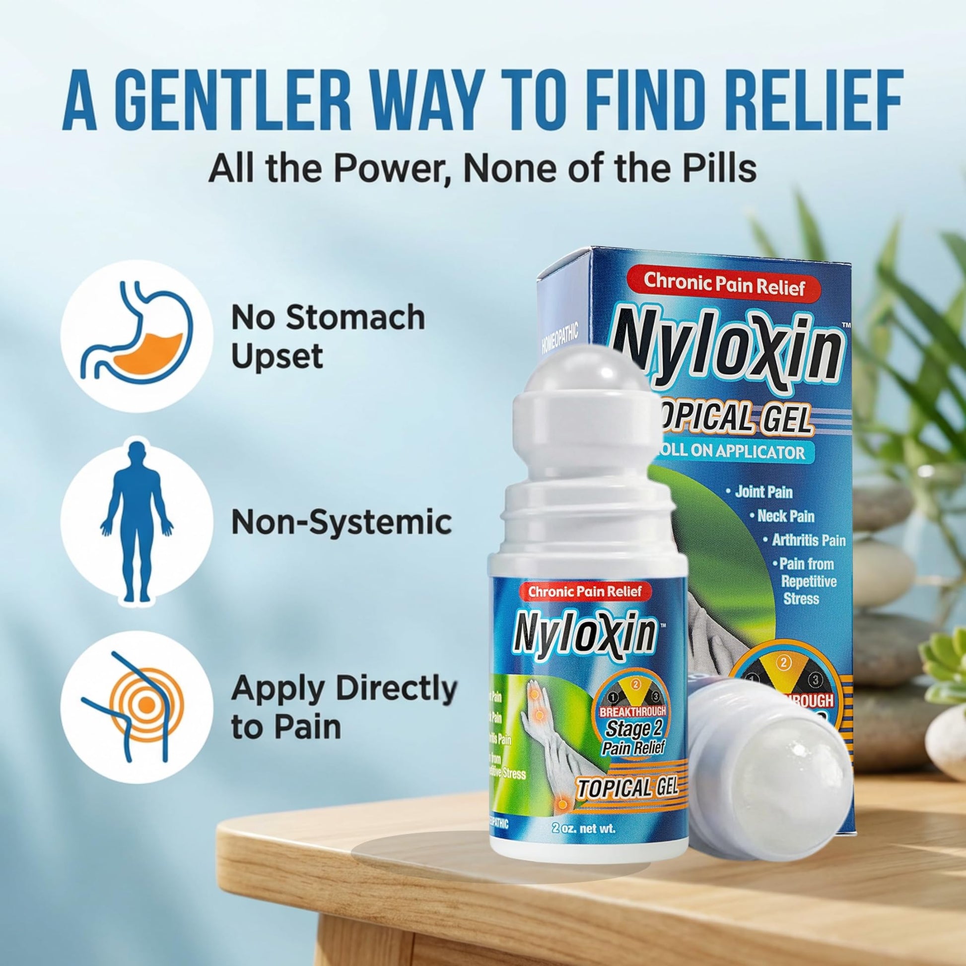 Nyloxin Extra Strength Roll-On Arthritis Pain Relief Gel, Back Pain Relief, Neuropathy Pain Relief, Nerve Pain Relief, Knee Pain Relief, Foot Pain Relief, Muscle Pain Relief, Joint Pain (2 oz) - dailyvitalstore