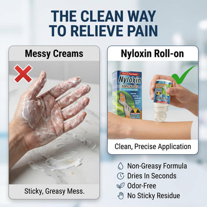 Nyloxin Extra Strength Roll-On Arthritis Pain Relief Gel, Back Pain Relief, Neuropathy Pain Relief, Nerve Pain Relief, Knee Pain Relief, Foot Pain Relief, Muscle Pain Relief, Joint Pain (2 oz) - dailyvitalstore