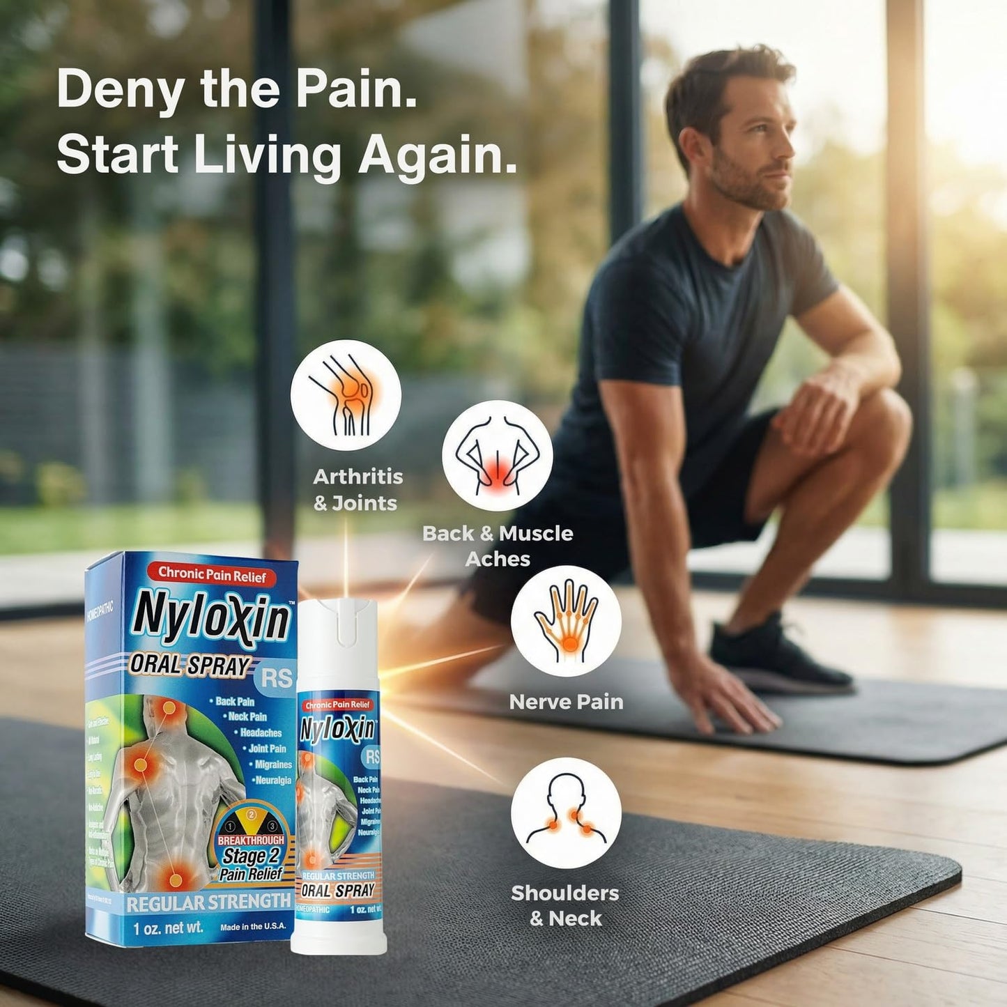 Nyloxin Oral Spray Arthritis Pain Relief, Professional Grade Pain Reliever for Back, Nerve, Knee, Foot, Muscle and Joint Pain Relief and Neuropathy Support (1 oz) (Orange Flavor) - dailyvitalstore