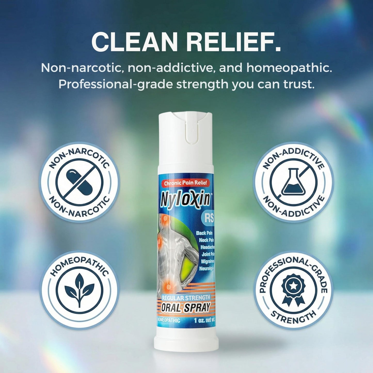 Nyloxin Oral Spray Arthritis Pain Relief, Professional Grade Pain Reliever for Back, Nerve, Knee, Foot, Muscle and Joint Pain Relief and Neuropathy Support (1 oz) (Orange Flavor) - dailyvitalstore