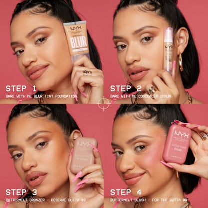 NYX PROFESSIONAL MAKEUP Buttermelt Powder Blush, Fade and Transfer-Resistant Blush, Up to 12HR Make Up Wear, Vegan Formula - For The Butta - dailyvitalstore