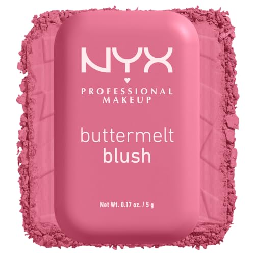 NYX PROFESSIONAL MAKEUP Buttermelt Powder Blush, Fade and Transfer-Resistant Blush, Up to 12HR Make Up Wear, Vegan Formula - For The Butta - dailyvitalstore