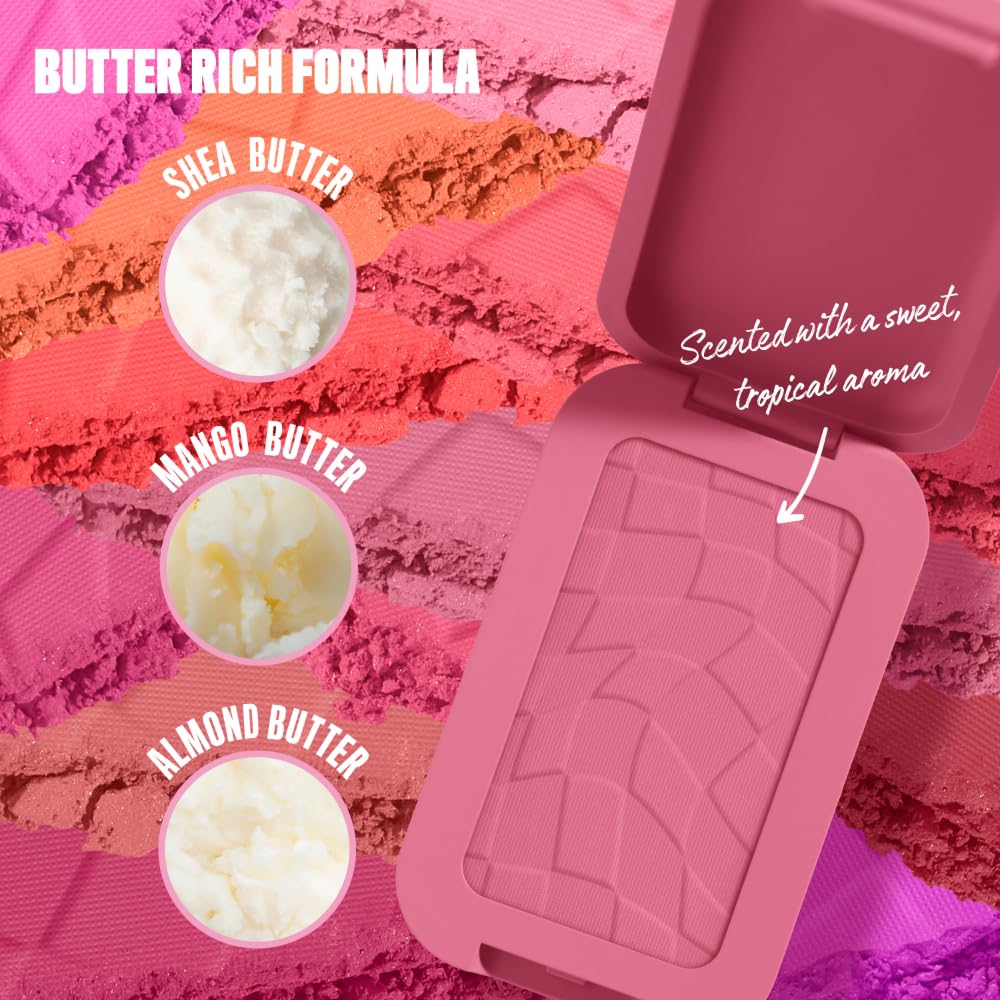 NYX PROFESSIONAL MAKEUP Buttermelt Powder Blush, Fade and Transfer-Resistant Blush, Up to 12HR Make Up Wear, Vegan Formula - For The Butta - dailyvitalstore