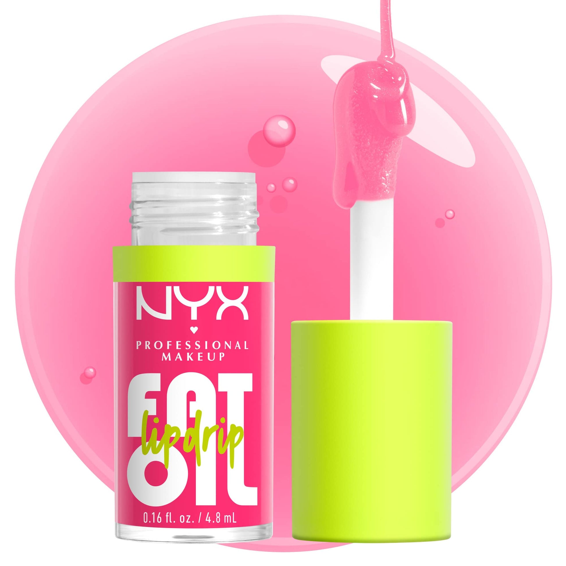 NYX PROFESSIONAL MAKEUP Fat Oil Lip Drip, Moisturizing Lip Oil Gloss, Vegan Tinted Formula, Up to 12 HR Hydration - Missed Call (Sheer Pink) - dailyvitalstore